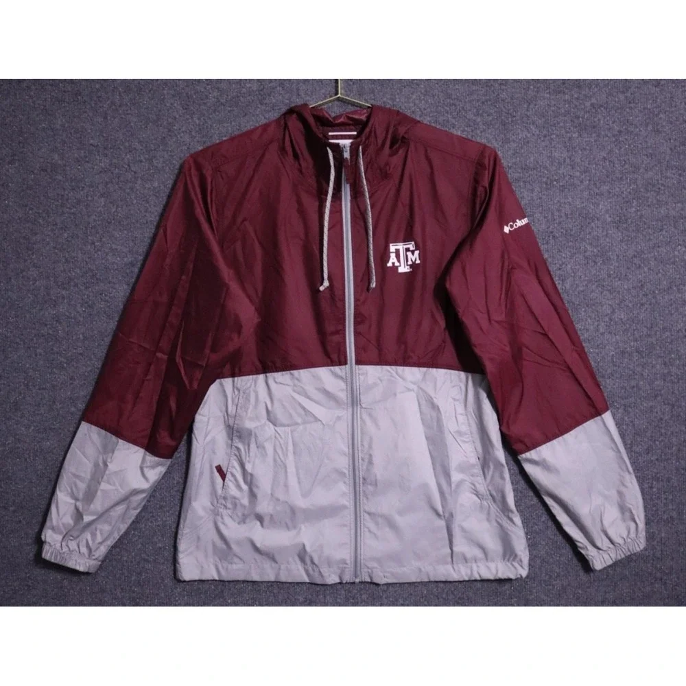 Columbia Jacket Women S Multi Full Zip Lightweight Windbreaker Texas A&M *READ*